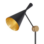 Lampadaire Entonnoir Métal Noir