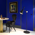 Lampadaire Entonnoir Métal Noir