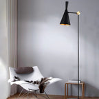 Lampadaire Entonnoir Métal Noir