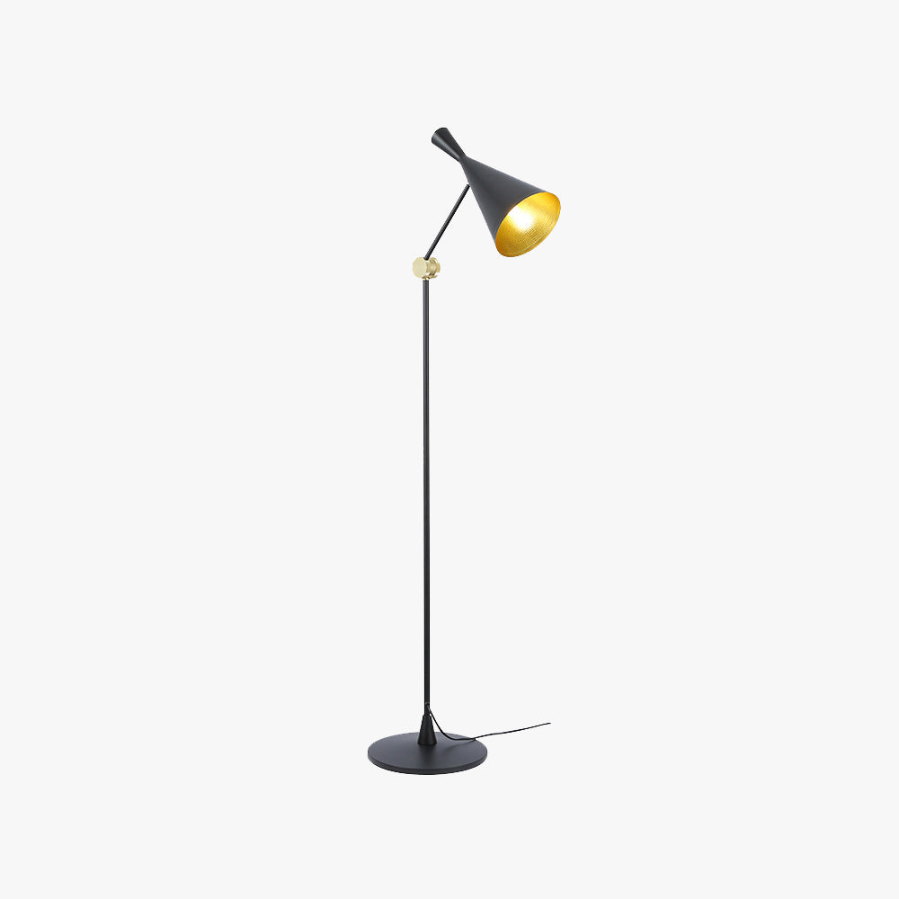 Lampadaire Entonnoir Métal Noir