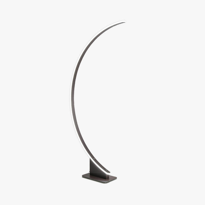 Lampadaire arc métal silicone ambre blanc dimmable salon chambre
