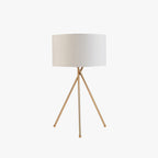 Lampadaire Cylindre Tissu Blanc 2-en-1