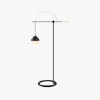 Lampadaire Rond Verre Noir 185cm