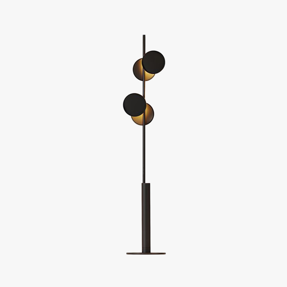 Lampadaire Rond Métal Noir Nordique