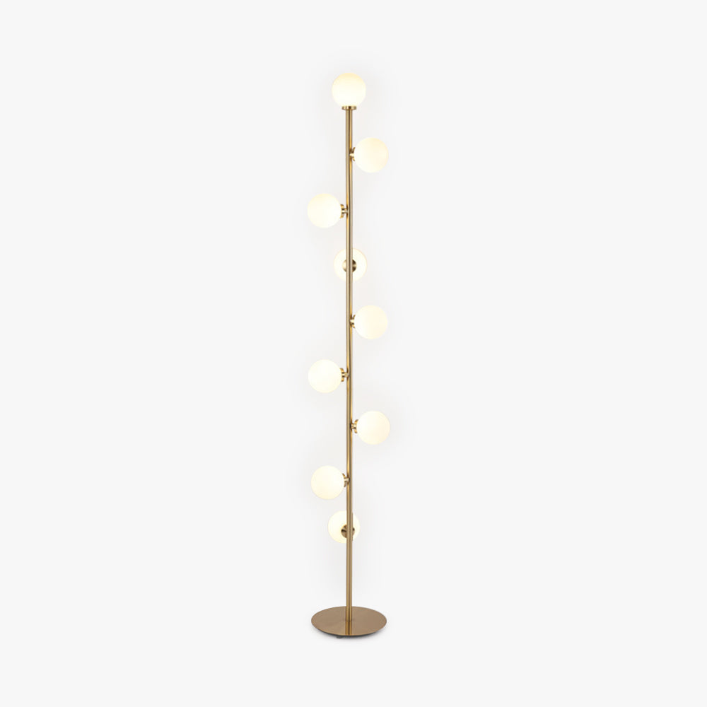 Lampadaire Globe Verre Doré Premium