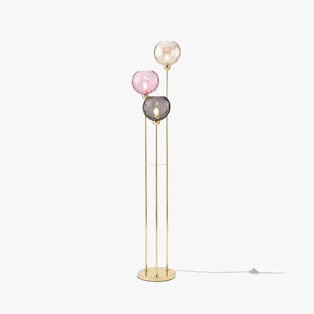 Lampadaire Boule Verre Mat Coloré