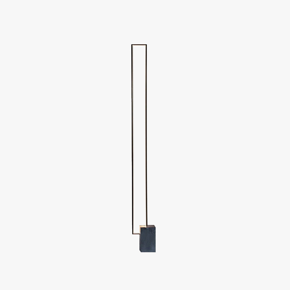Lampadaire Rectangulaire Métal Noir