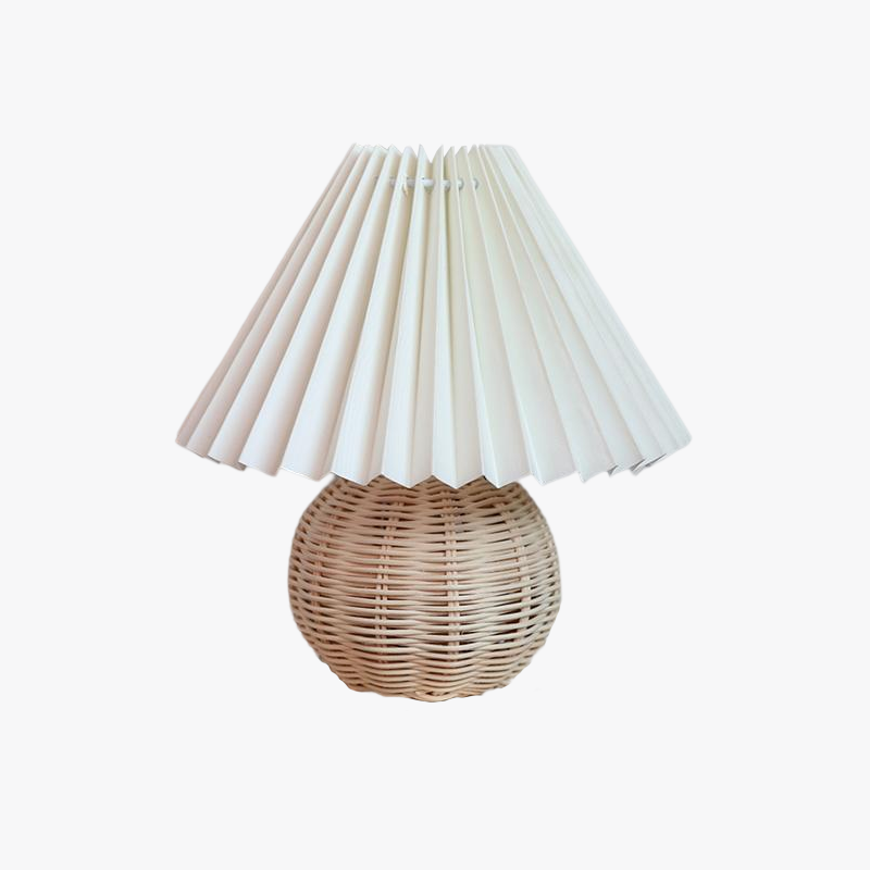 Lampe Vintage Rotin Céramique