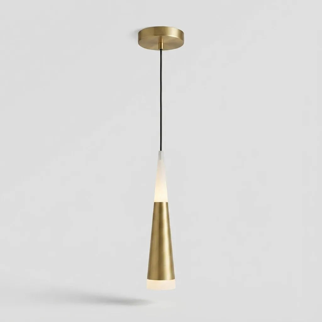 Suspension LED NordicDrop dorée design scandinave minimaliste salon
