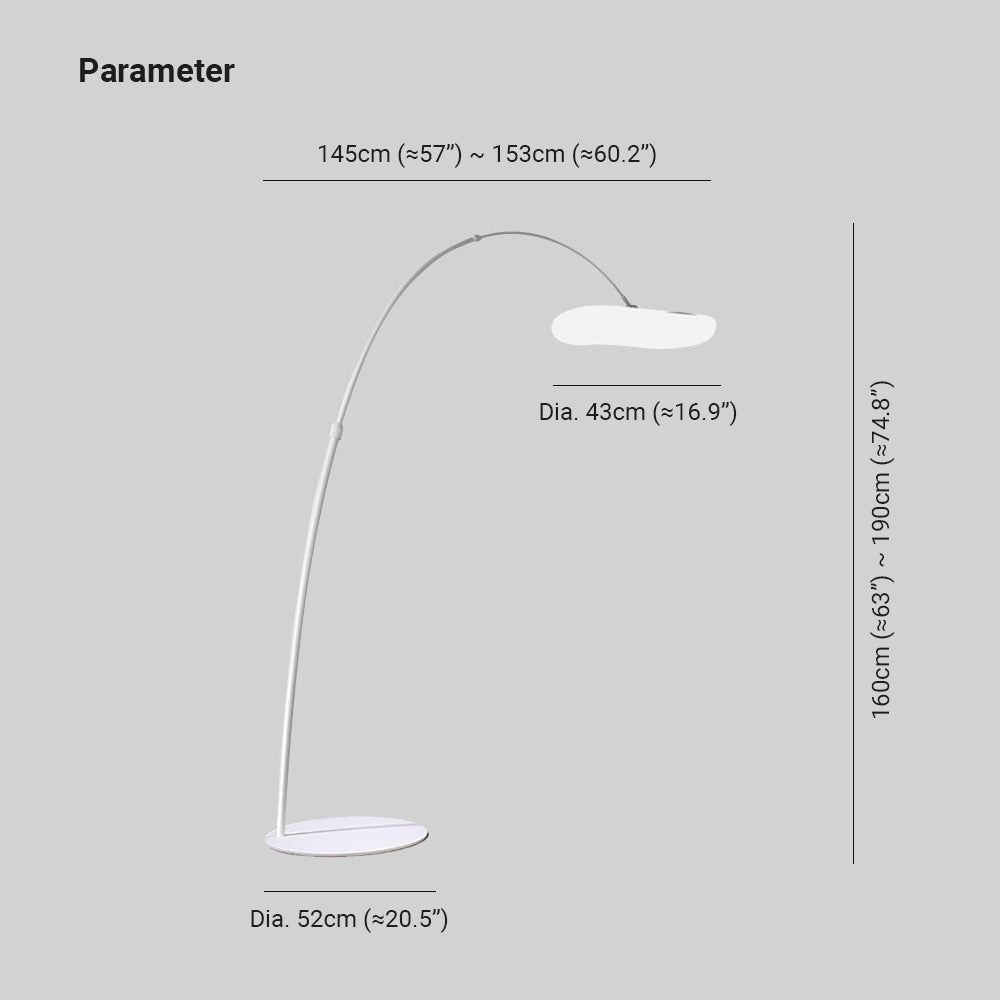 Lampadaire Arc Métal Dimmable