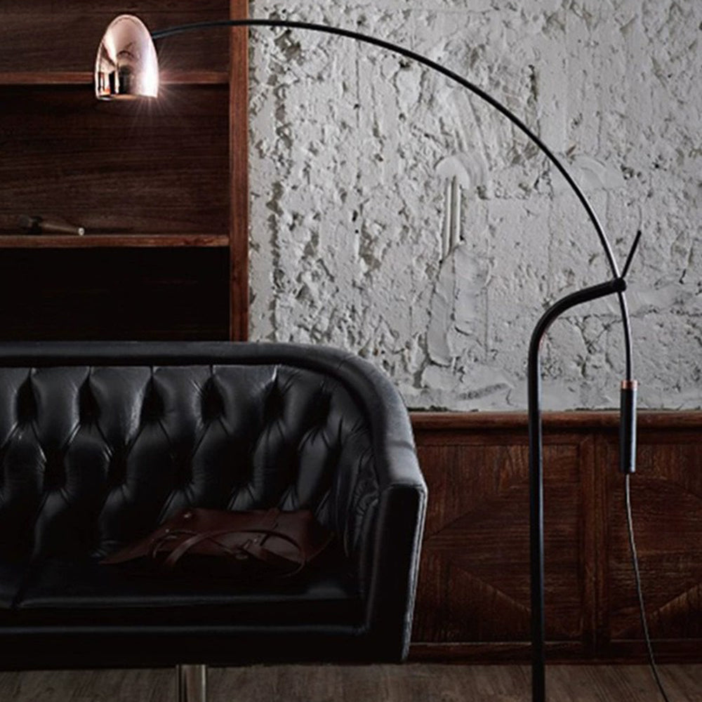 Lampadaire Arc Métal Or Rose