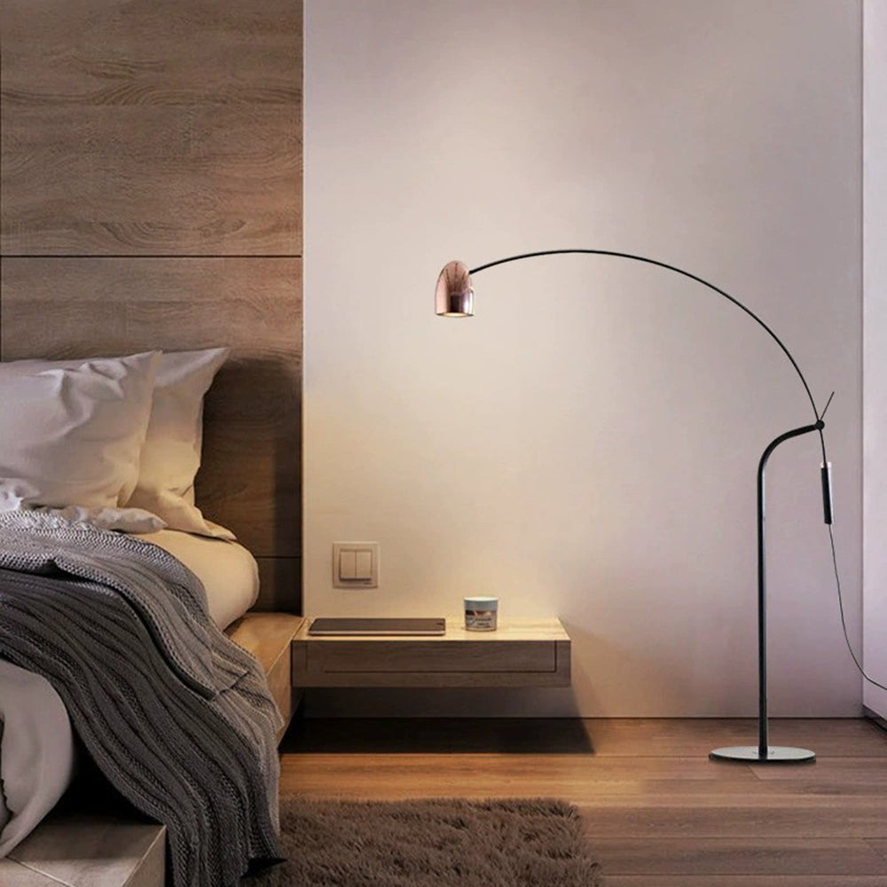 Lampadaire Arc Métal Or Rose