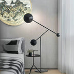 Lampadaire Rond Métal Noir Premium