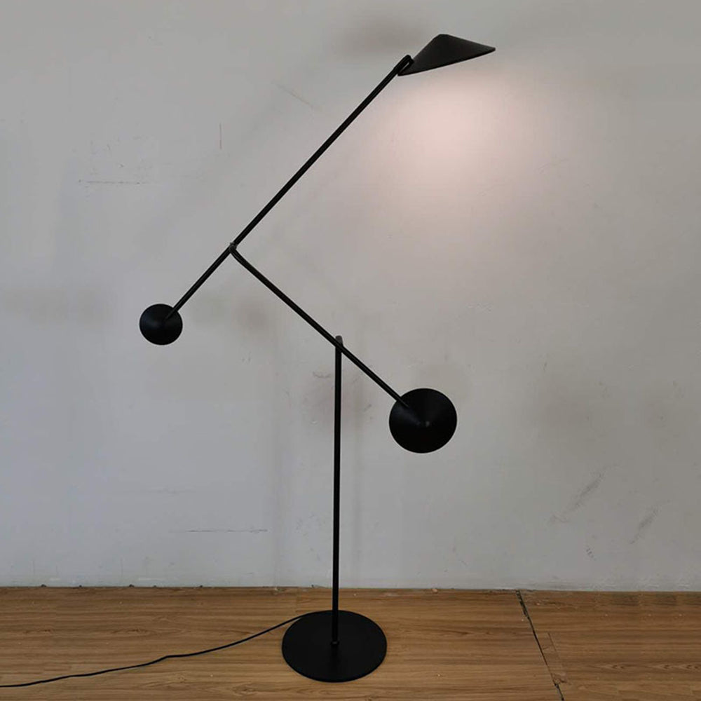 Lampadaire Rond Métal Noir Premium