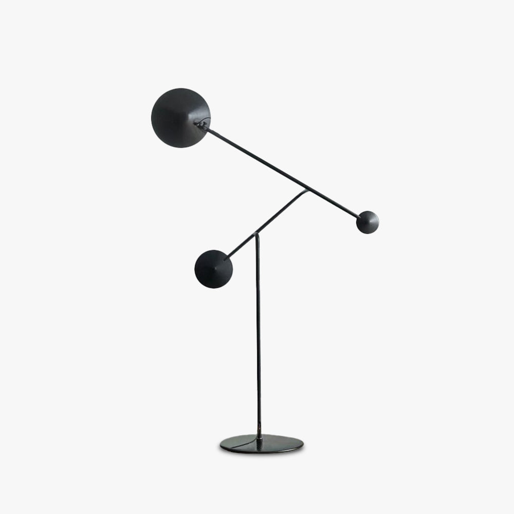 Lampadaire Rond Métal Noir Premium