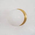 Applique murale mini orbe albâtre naturel 12 15cm sculptural premium tête de lit salon couloir salle de bain
