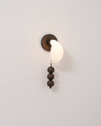 Applique Murale Verre Sculpté Bronze Antique