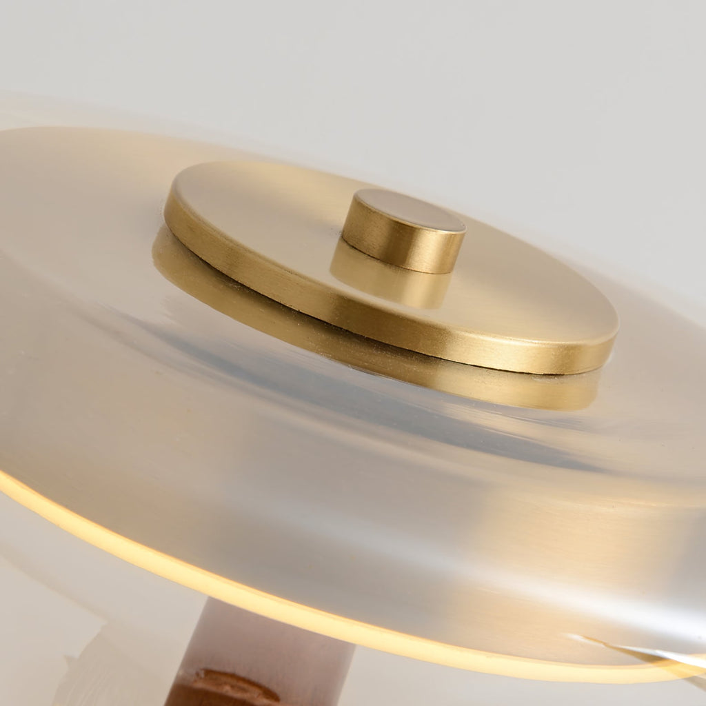 Lampe de Table Verre & Bois – Design Luxe Dimmable, Andi