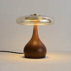 Lampe de Table Verre & Bois – Design Luxe Dimmable, Andi