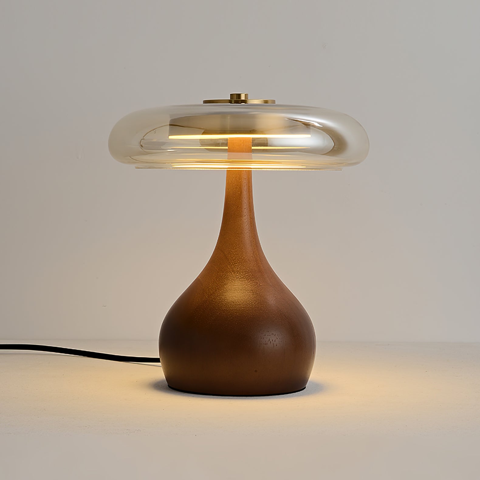 Lampe de Table Verre & Bois – Design Luxe Dimmable, Andi