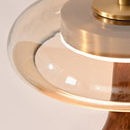 Lampe de Table Verre & Bois – Design Luxe Dimmable, Andi
