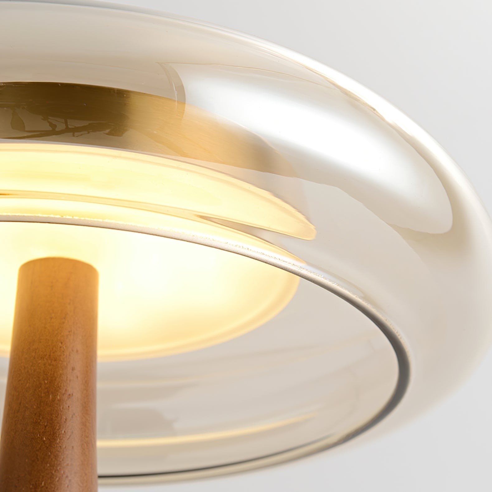 Lampe de Table Verre & Bois – Design Luxe Dimmable, Andi