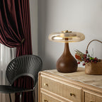 Lampe de Table Verre & Bois – Design Luxe Dimmable, Andi