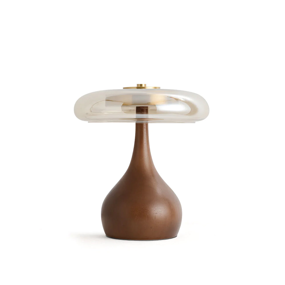 Lampe de Table Verre & Bois – Design Luxe Dimmable, Andi
