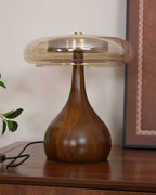 Lampe de Table Verre & Bois – Design Luxe Dimmable, Andi