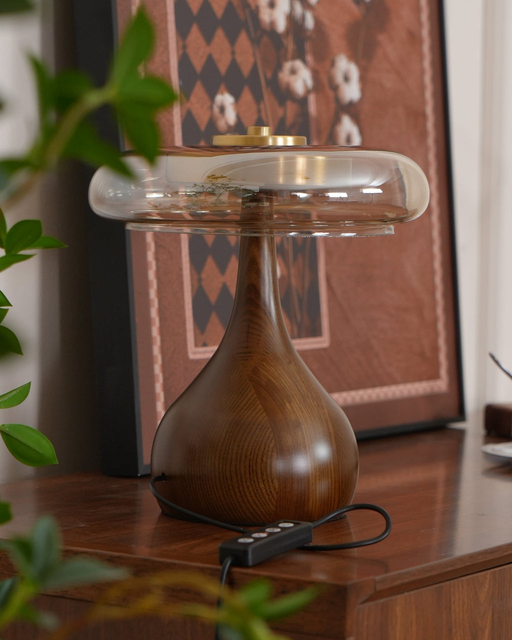 Lampe de Table Verre & Bois – Design Luxe Dimmable, Andi