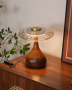 Lampe de Table Verre & Bois – Design Luxe Dimmable, Andi