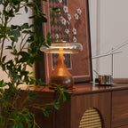 Lampe de Table Verre & Bois – Design Luxe Dimmable, Andi