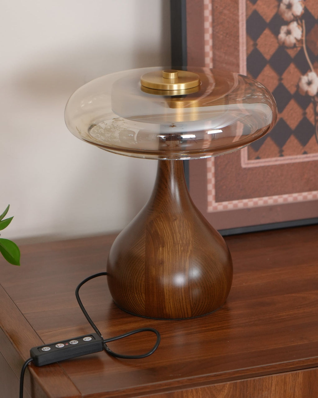 Lampe de Table Verre & Bois – Design Luxe Dimmable, Andi