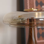 Lampe de Table Verre & Bois – Design Luxe Dimmable, Andi