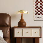 Lampe de Table Verre & Bois – Design Luxe Dimmable, Andi