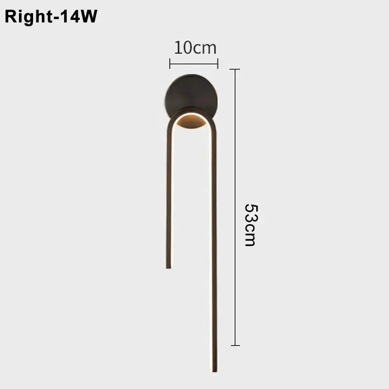 Applique LED contemporaine avec ligne lumineuse elegante.