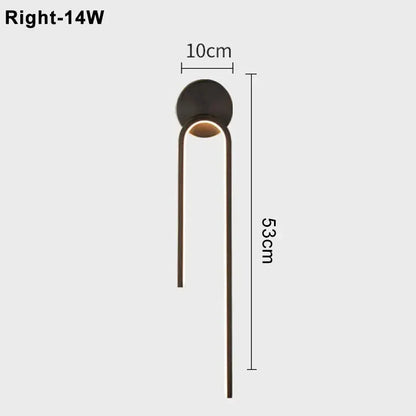 Applique LED contemporaine avec ligne lumineuse elegante.