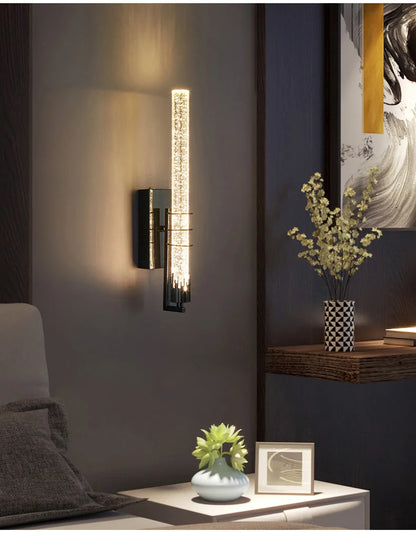 Applique LED avec tube effet bulles premium.