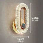 Applique decor cristal avec eclairage LED integre.