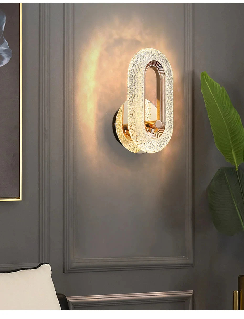 Applique murale effet cristal avec lumiere scintillante.