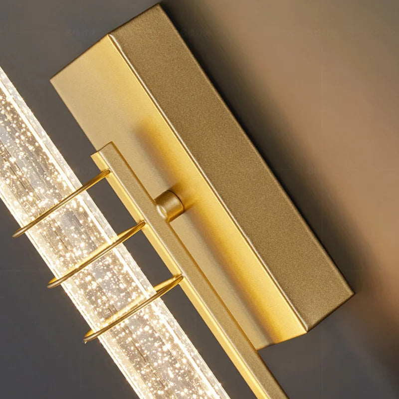 Applique moderne a tube lumineux effet bulles.