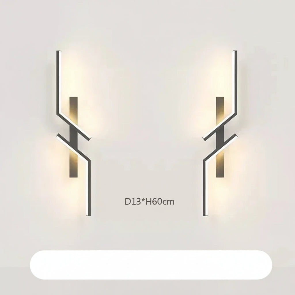 applique murale led design architectural noir