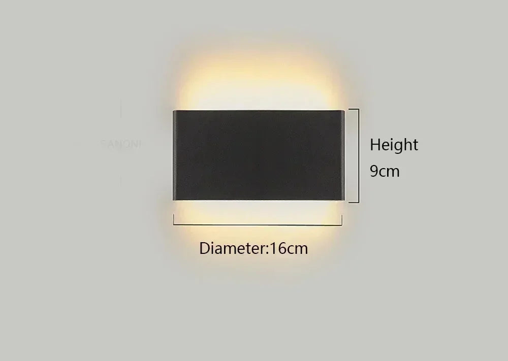 applique murale led noire compacte design moderne interieur