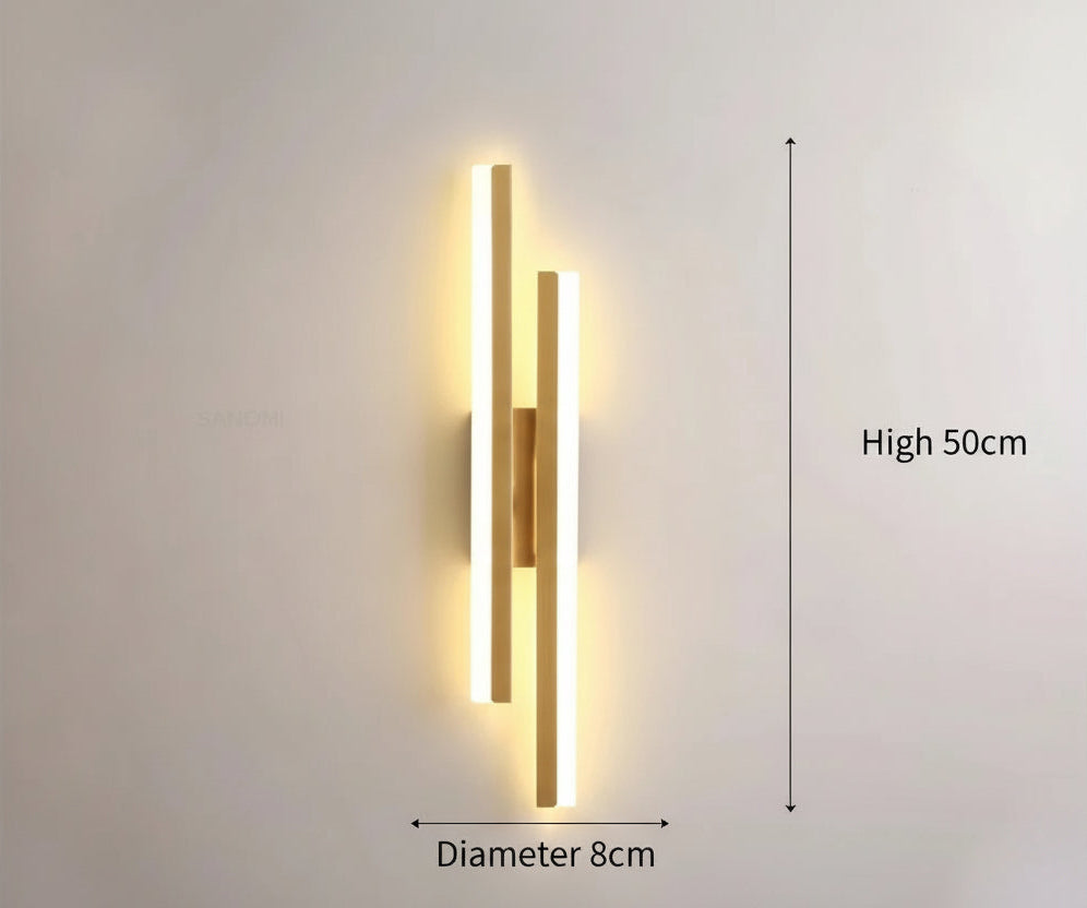 applique murale moderne noire double installation murale verticale