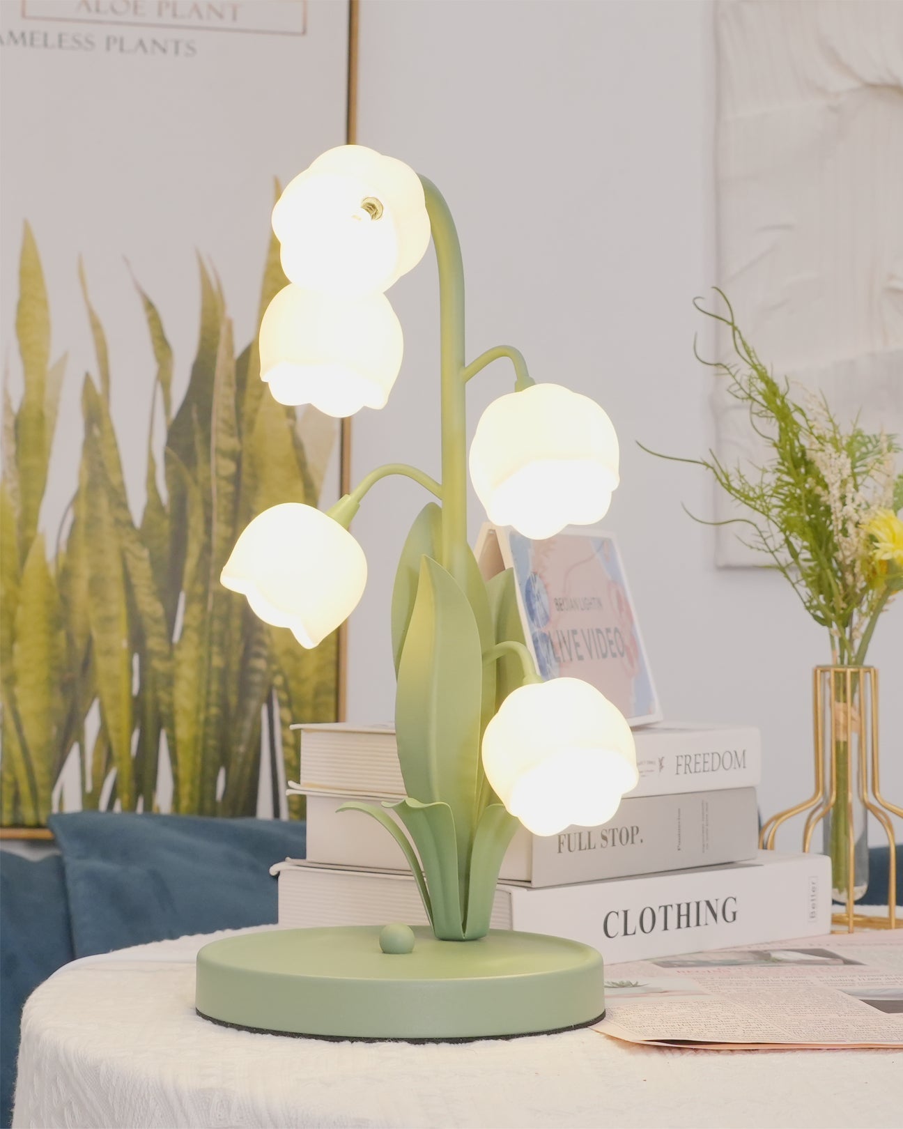 Lampe de Table Orchidée – Design Nature Élégant, Bell