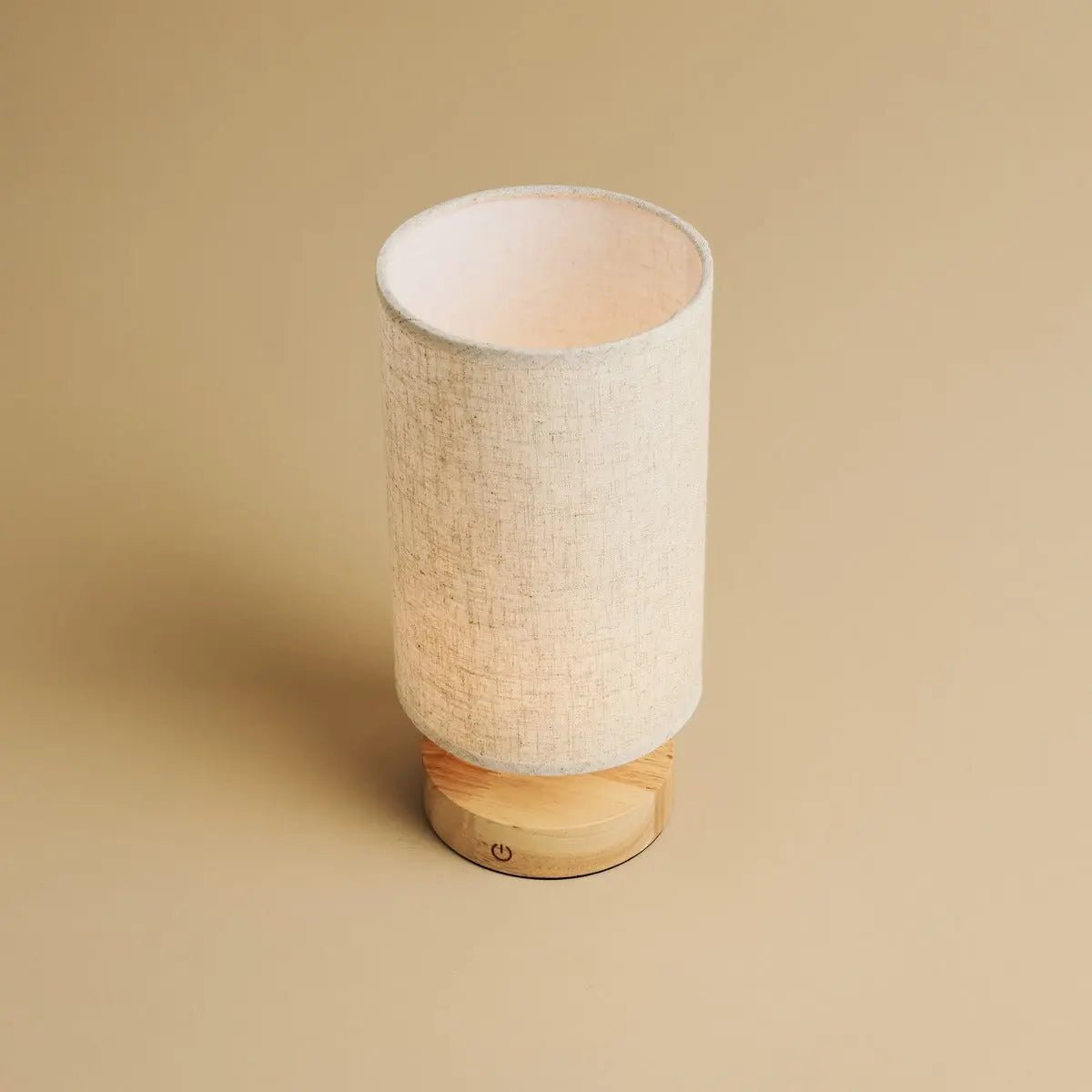 Lampe de Table en Bois Sans Fil Ben - Marron Clair, LED Rechargeable et Dimmable