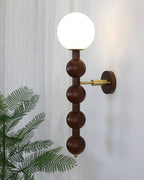 Applique Murale Bois Verre Bulle