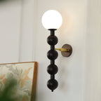Applique Murale Bois Verre Bulle