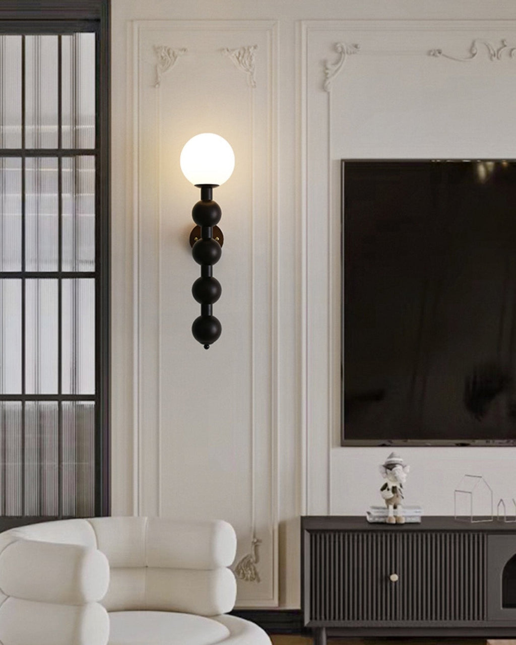 Applique Murale Bois Verre Bulle