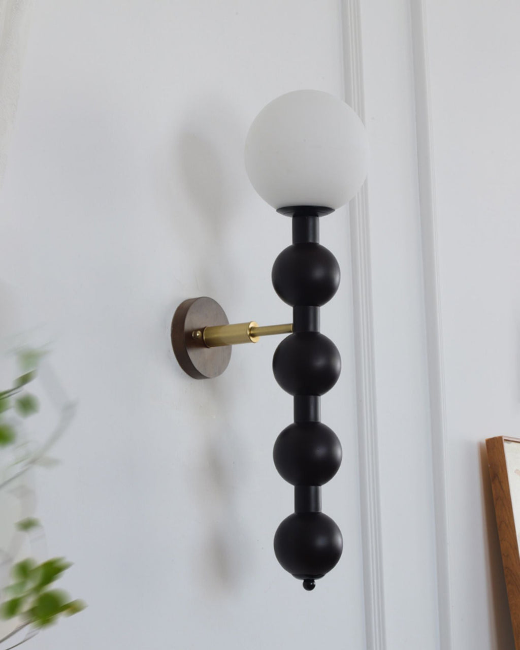 Applique Murale Bois Verre Bulle